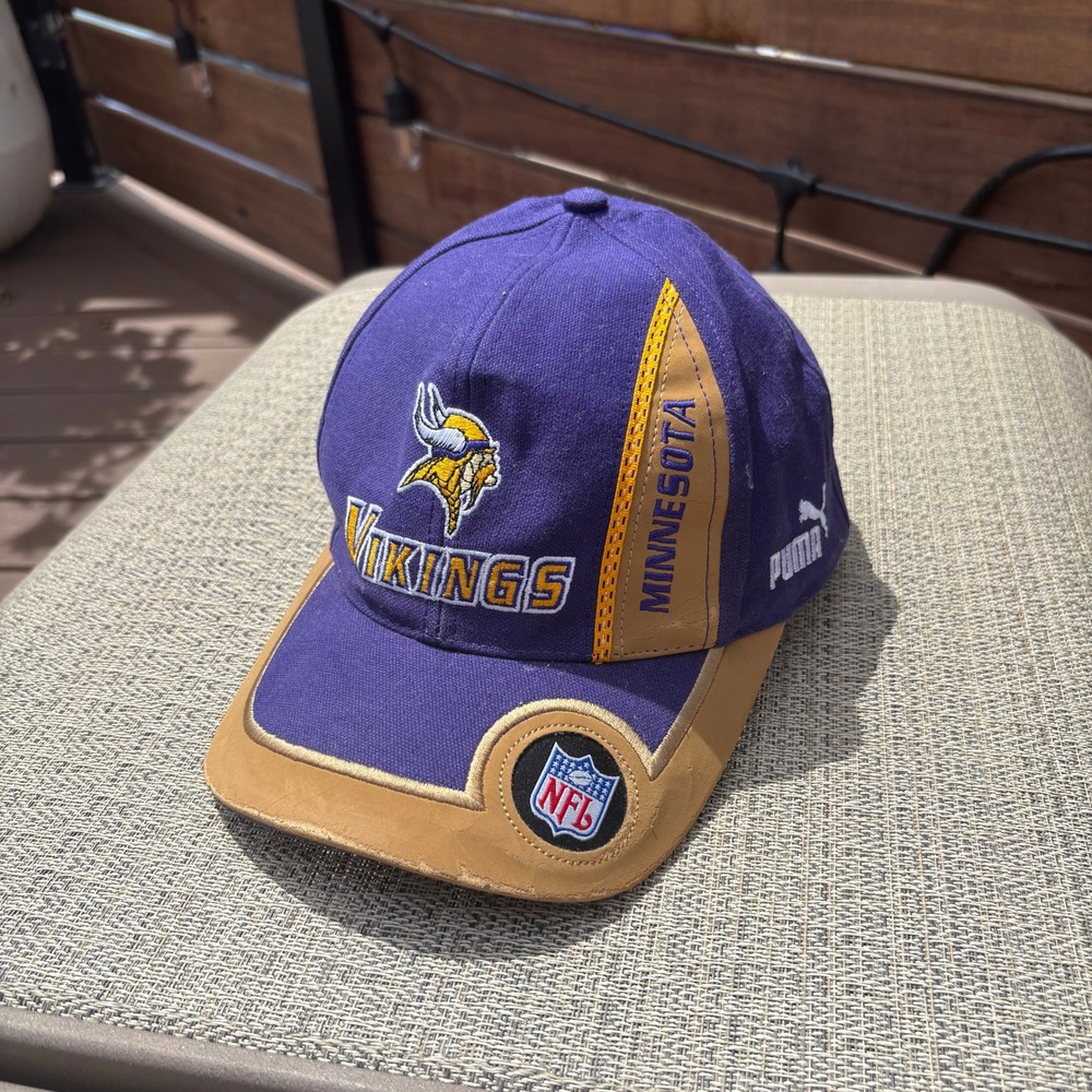 Puma Minnesota Vikings NFL‎ Hat Mens OSFA Purple Gold Good Vintage Pro Line Cap